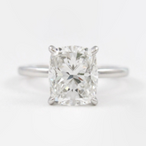 2 Carat Elongated Cushion Cut Minimalist Engagement Ring