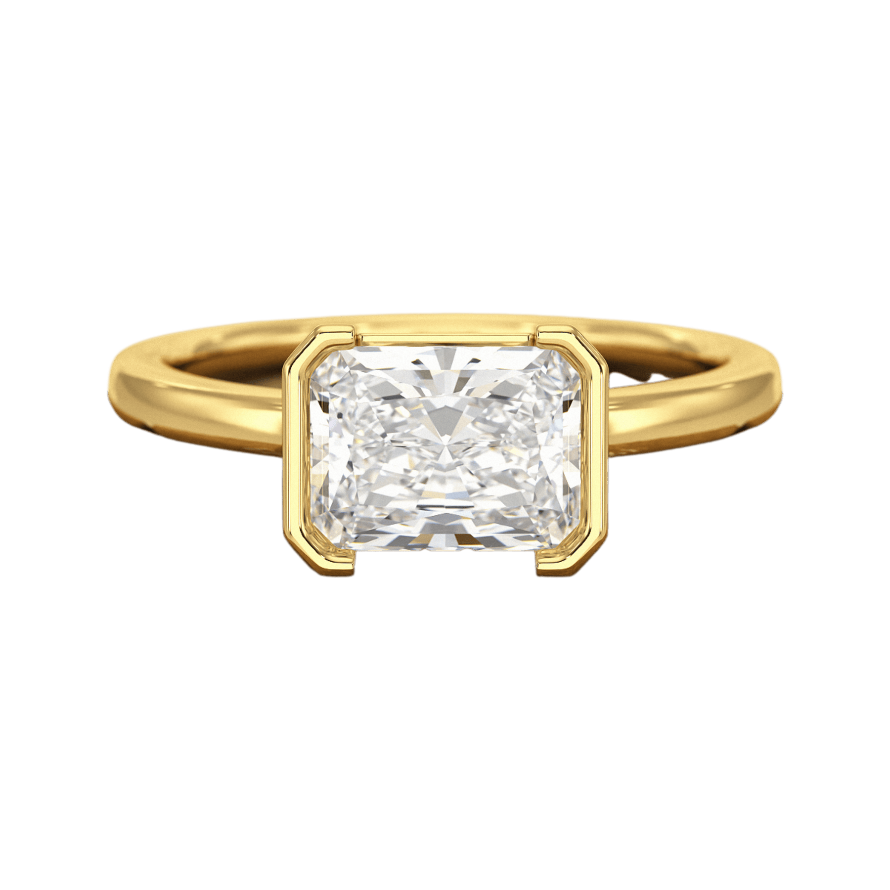 2 Carat Radiant Cut East West Anniversary Ring