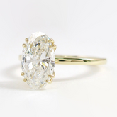 2 Carat Oval Cut 8 V Prongs Minimalist Engagement Ring - Evara Jewelry LLC