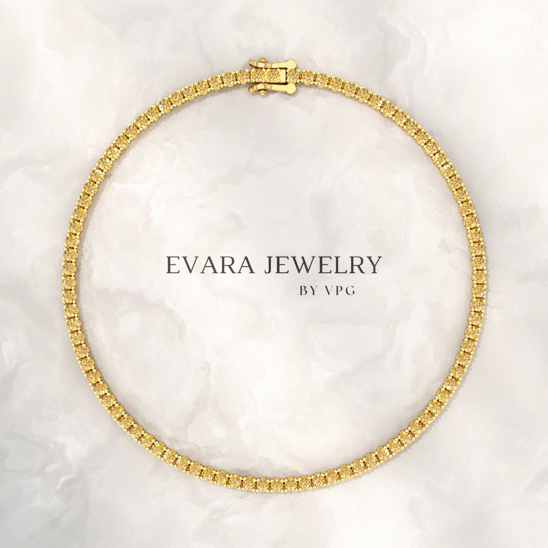 3 Carat Yellow Sapphire Tennis Bracelet in 14K/18K Yellow Gold