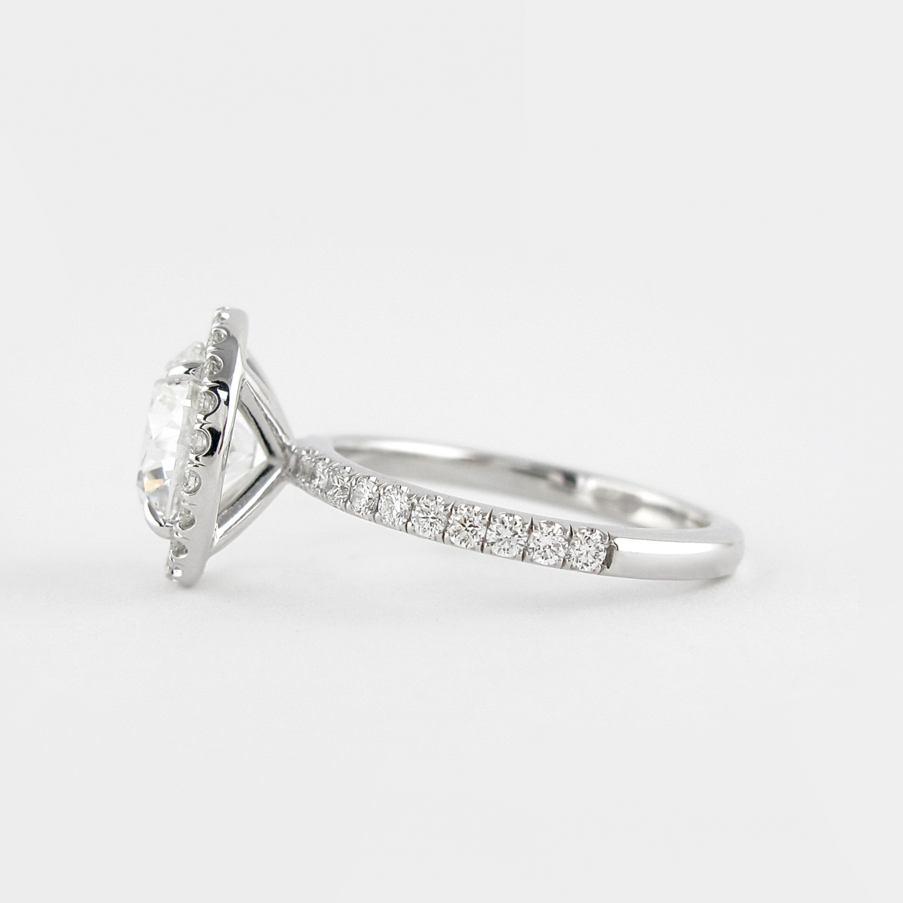 2 Carat Round Cut Halo Diamond Classic Engagement Ring - Evara Jewelry LLC