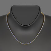 Natural Blue Ombre Sapphire Tennis Necklace