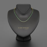 Natural Emerald Ombre Tennis Necklace in 14K/18K Gold