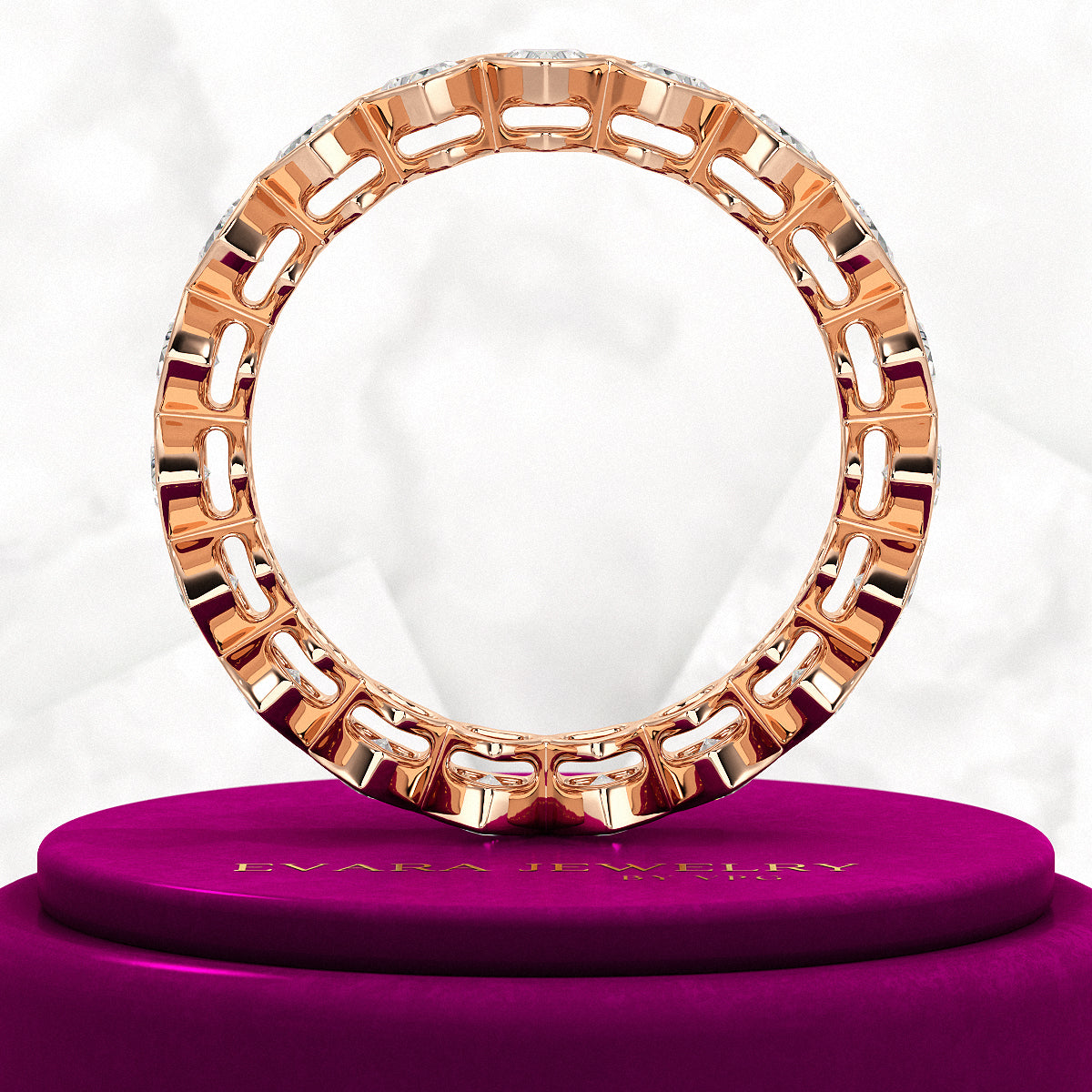 3 Carat Heart Cut Diamond Wedding Band - Evara Jewelry LLC