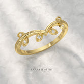 Nature Inspired Diamond Twig Stacking Ring