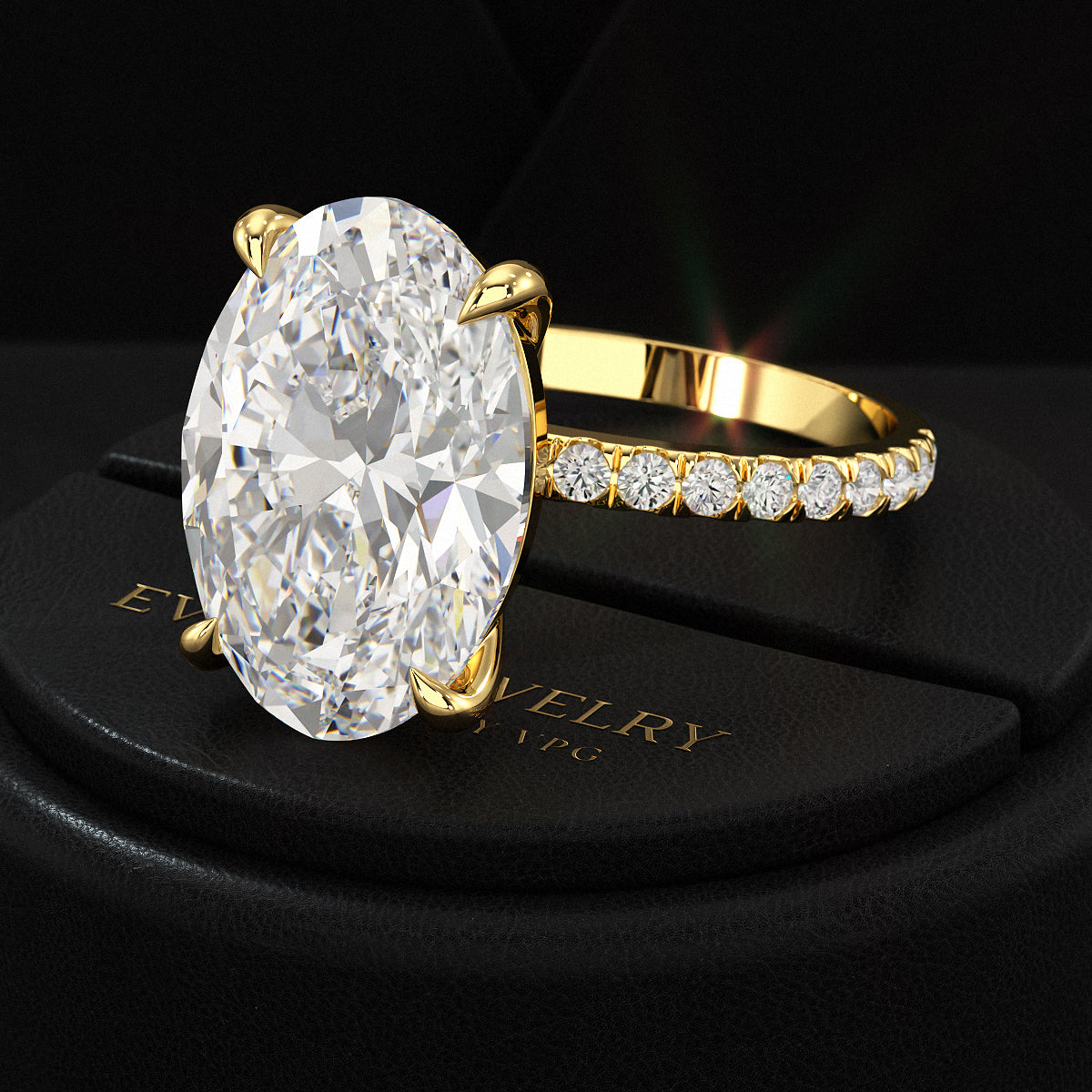8 Carat Oval Diamond Engagement Ring