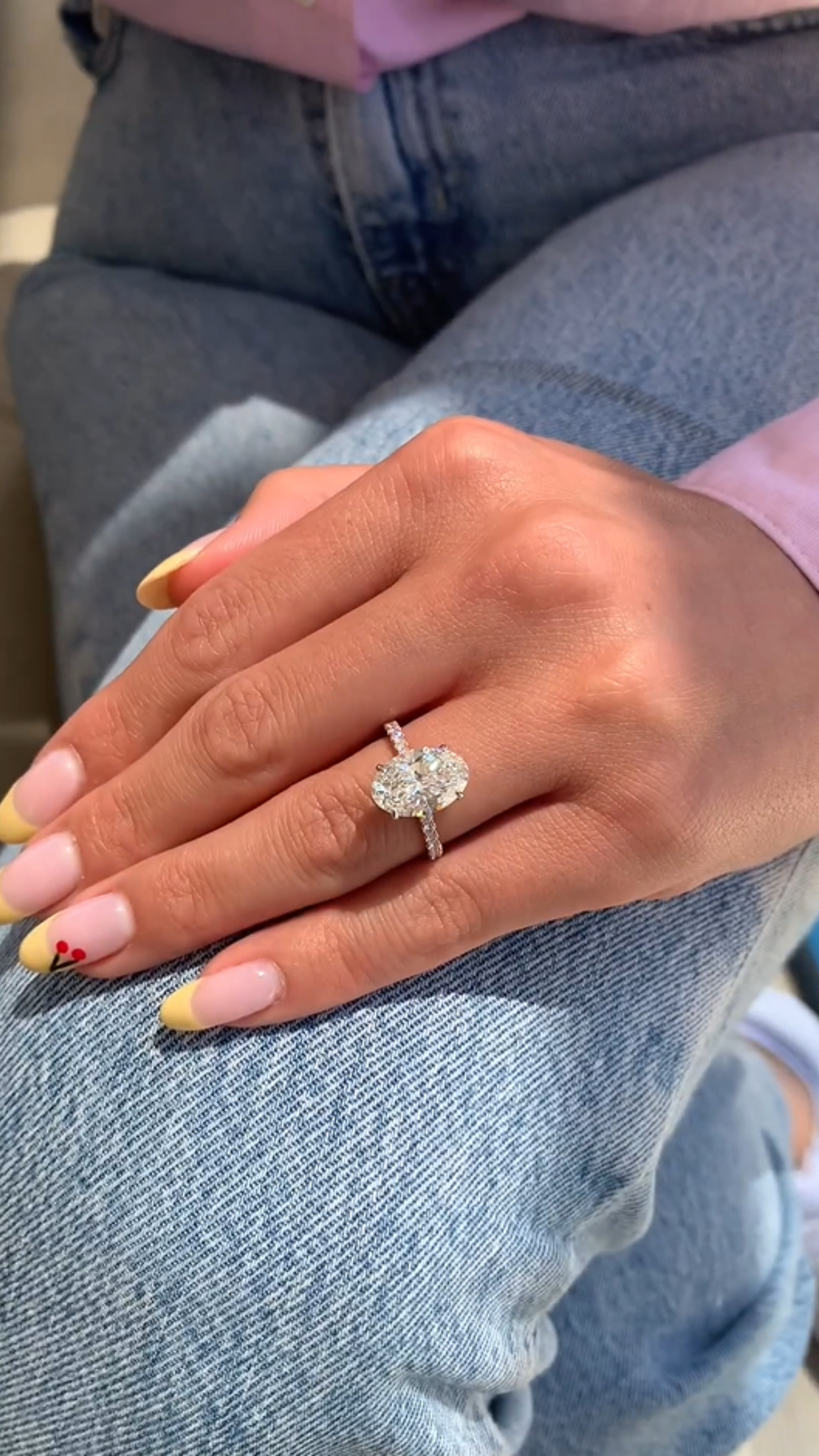 2.50 Carat Oval Cut Prong set Diamond Wedding Ring with Hidden Halo & Pave Diamond Band - Evara Jewelry LLC