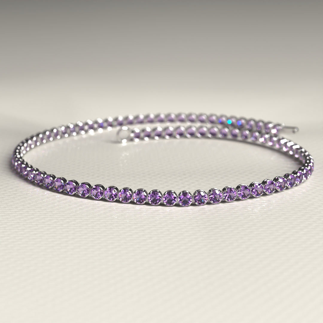 purple tennis bracelet