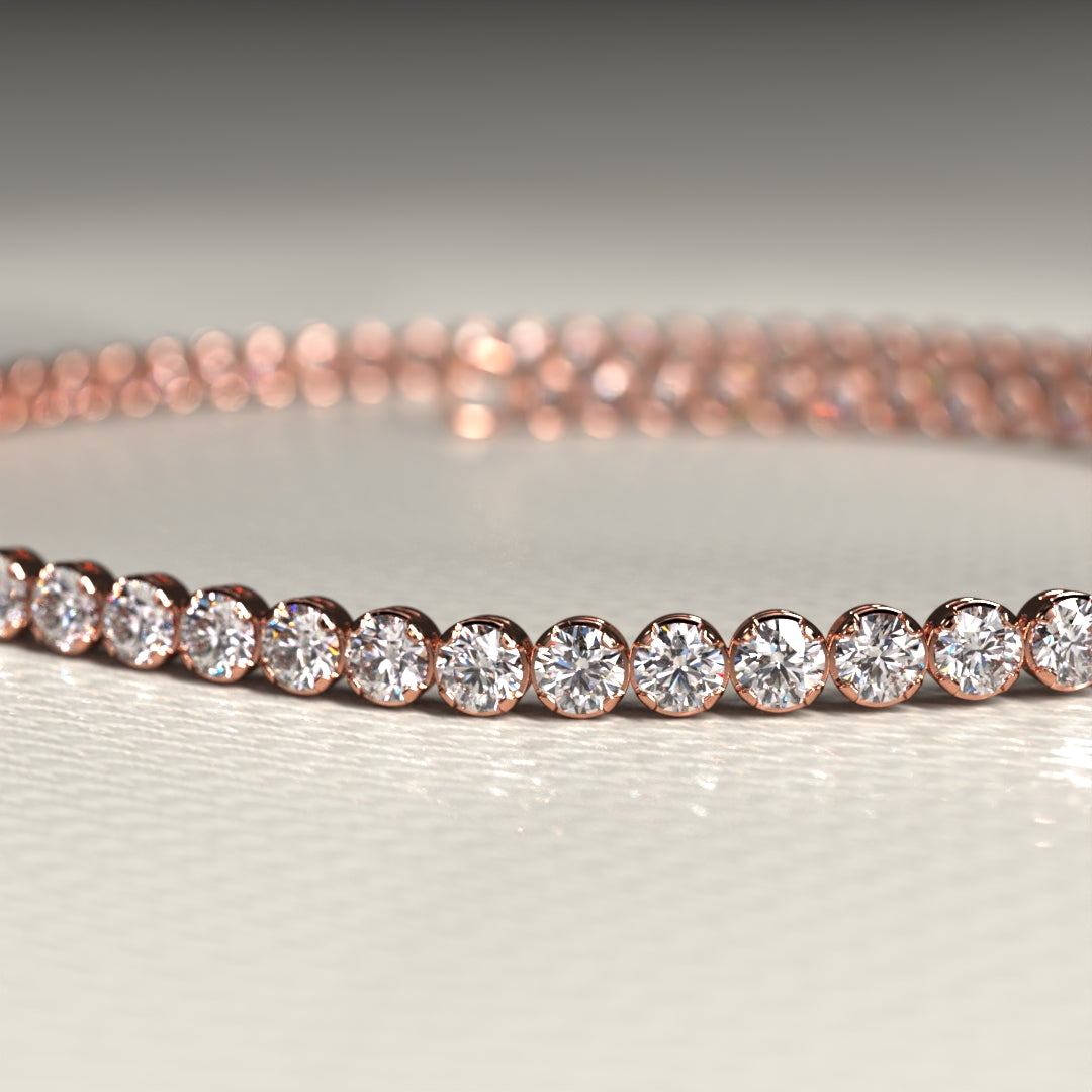 1.72 Carat 14K Gold Dainty Diamond Tennis Bracelet - Evara Jewelry LLC