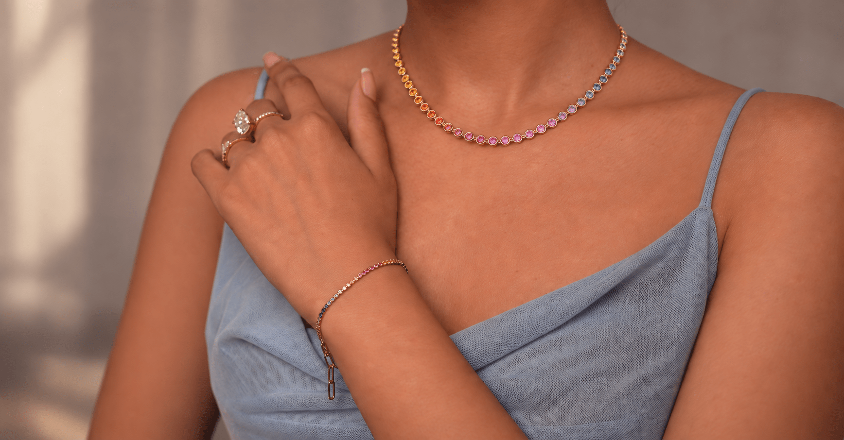 How to Choose and Buy Rainbow Sapphire Jewelry Online - Evara Jewelry LLC