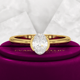 0.70 Carat Oval Cut Diamond Dainty Statement Ring - Evara Jewelry LLC