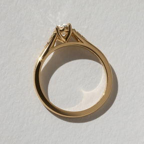 1 Carat Oval Diamond Art Deco Statement Ring - Evara Jewelry LLC