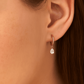 1 Carat Pear Cut Lab Grown Diamond Hoop Earrings - Evara Jewelry LLC