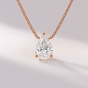 1 Carat Pear Diamond Solitaire Pendant Necklace - Evara Jewelry LLC