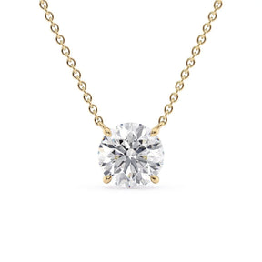 1 Carat Prong Set Solitaire Diamond Pendant Necklace - Evara Jewelry LLC