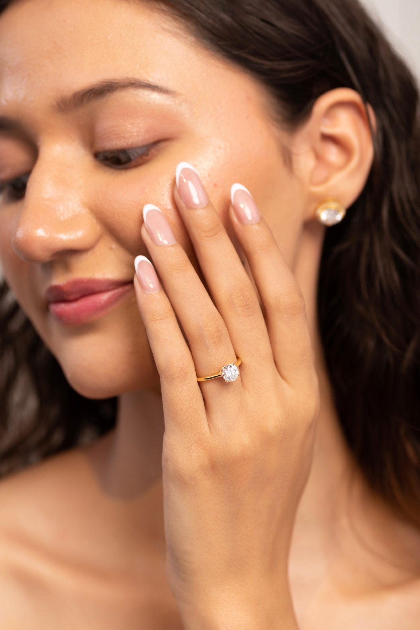 1 Carat Round Cut Diamond Hidden Halo Ring - Evara Jewelry LLC