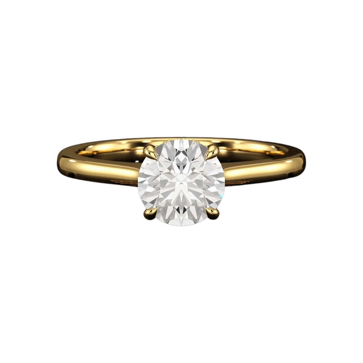 1 Carat Round Cut Diamond Hidden Halo Ring - Evara Jewelry LLC