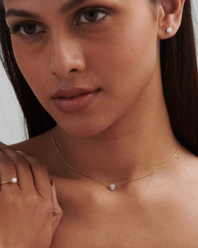 1 Carat Solitaire Lab Grown Diamond Studs Earrings - Evara Jewelry LLC