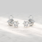 1 Carat Solitaire Lab Grown Diamond Studs Earrings - Evara Jewelry LLC