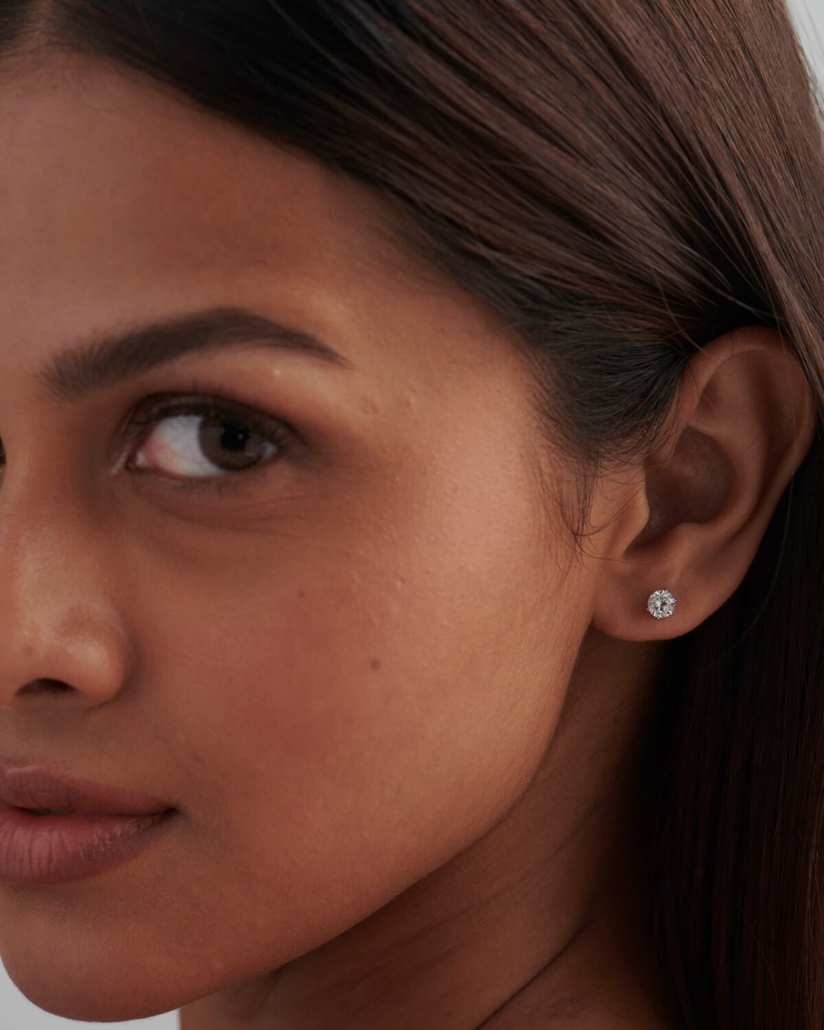 1 Carat Solitaire Lab Grown Diamond Studs Earrings - Evara Jewelry LLC