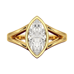 1.50 Carat Marquise Cut Modern Lab Grown Diamond Solitaire Ring