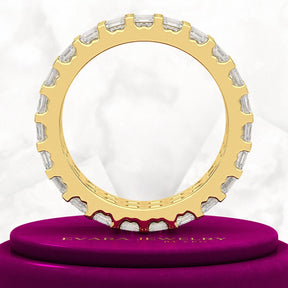 10 Carat Asscher Cut Diamond Wedding Band - Evara Jewelry LLC