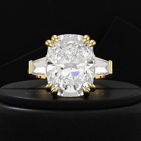 10 Carat Elongated Cushion Cut Diamond Engagement Ring - Evara Jewelry LLC