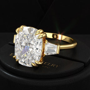 10 Carat Elongated Cushion Cut Diamond Engagement Ring - Evara Jewelry LLC