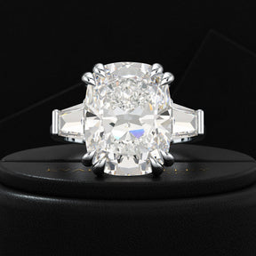 10 Carat Elongated Cushion Cut Diamond Engagement Ring - Evara Jewelry LLC
