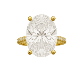 10 Carat Oval Cut Lab Grown Diamond Engagement Ring - Evara Jewelry LLC