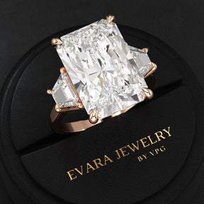 10 Carat Radiant Cut Diamond Engagement Ring - Evara Jewelry LLC
