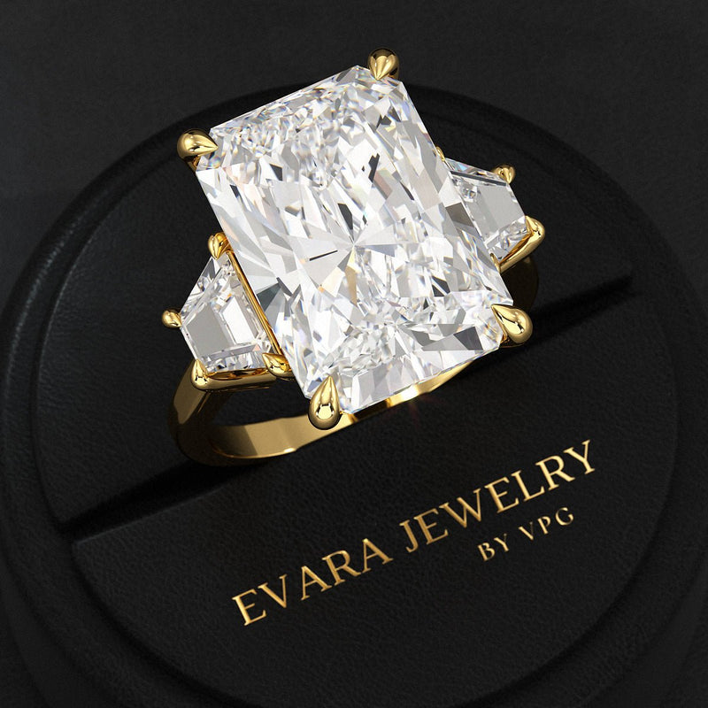 10 Carat Radiant Cut Diamond Engagement Ring