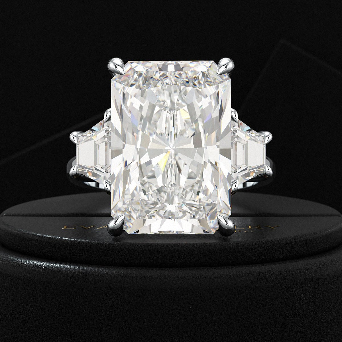 10 Carat Radiant Cut Diamond Engagement Ring - Evara Jewelry LLC