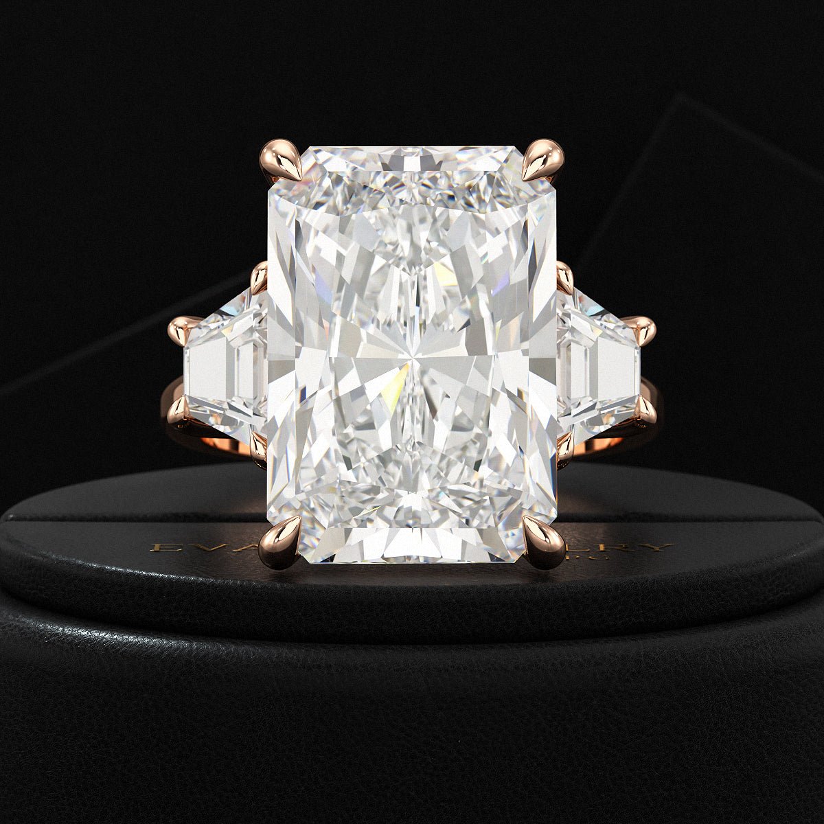 10 Carat Radiant Cut Diamond Engagement Ring - Evara Jewelry LLC