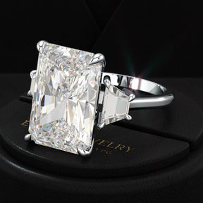 10 Carat Radiant Cut Diamond Engagement Ring - Evara Jewelry LLC