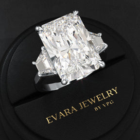 10 Carat Radiant Cut Diamond Engagement Ring - Evara Jewelry LLC