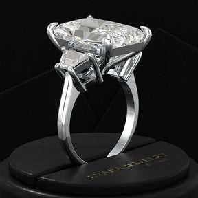 10 Carat Radiant Cut Diamond Engagement Ring - Evara Jewelry LLC