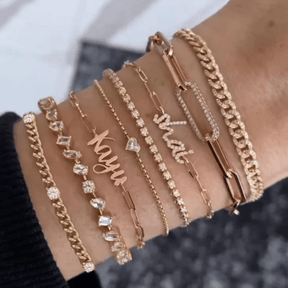 1.00 Carat Round Cut Diamond Cuban Chain Bracelet - Evara Jewelry LLC