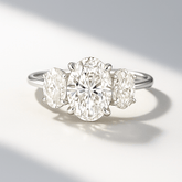 1.00 Carats Oval Cut Lab Grown Diamond Engagement Ring - Evara Jewelry LLC