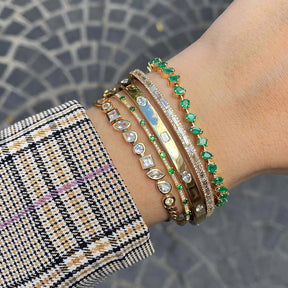 1.10 Carat Bezel Set Round Diamond Bracelet - Evara Jewelry LLC