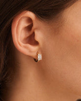 1.10 Carat Lab Grown Diamond Hoop Earrings: Emerald Cut, Wedding Gift - Evara Jewelry LLC