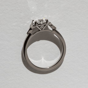 1.25 Carat Round Cut Diamond Art Deco Engagement Ring - Evara Jewelry LLC