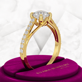 1.25 Carat Round Cut Diamond Engagement Ring - Evara Jewelry LLC