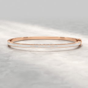 1.35 Carats Diamond Baguette Bangle Bracelet - Evara Jewelry LLC
