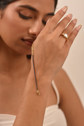 1.36 Carat Natural Blue Sapphire Paperclip 50 - 50 Tennis Bracelet - Evara Jewelry LLC