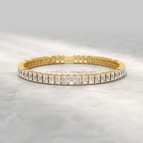 15 Carats Emerald Cut Lab Grown Diamond Tennis Bracelet - Evara Jewelry LLC