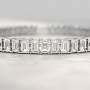 15 Carats Emerald Cut Lab Grown Diamond Tennis Bracelet - Evara Jewelry LLC