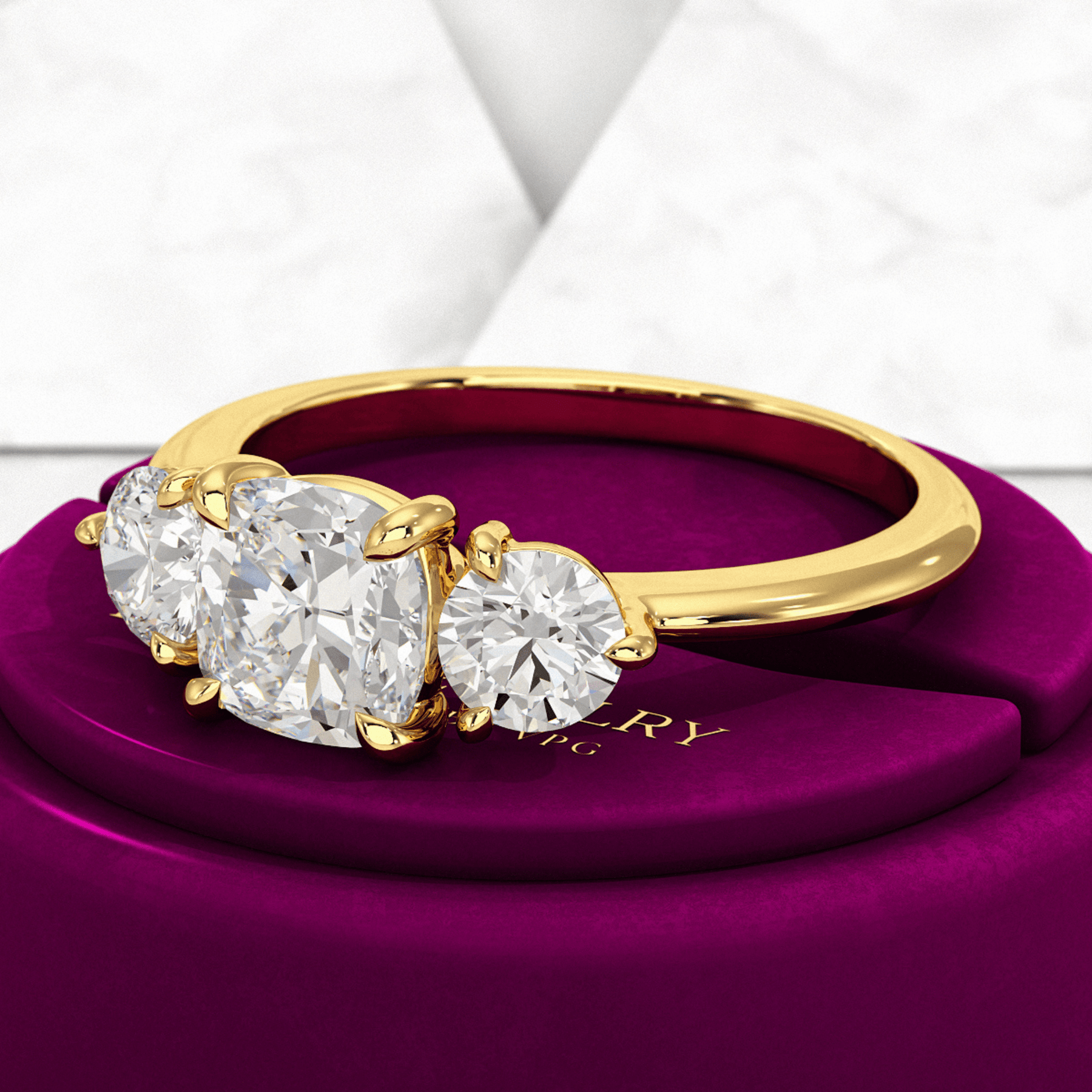 1.50 Carat Cushion Cut Diamond Engagement Ring - Evara Jewelry LLC