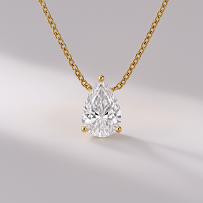 1.50 Carat Dainty Pear Diamond Pendant Necklace for Women - Evara Jewelry LLC