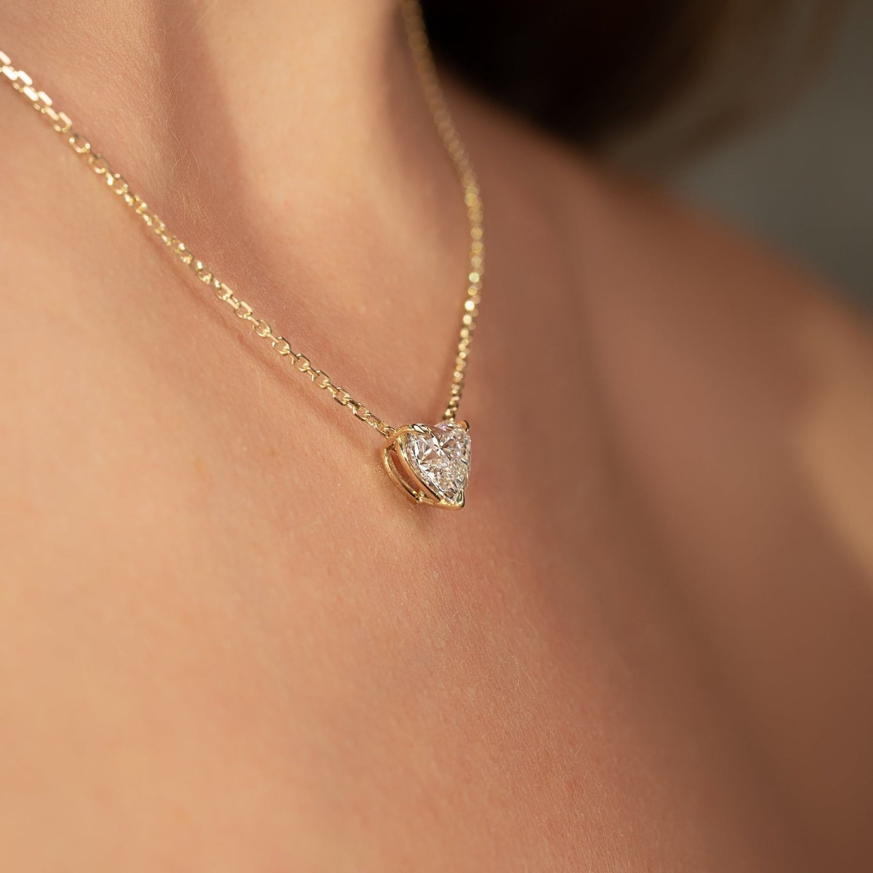 1.50 Carat Heart Shape Diamond Pendant Necklace for Women - Evara Jewelry LLC